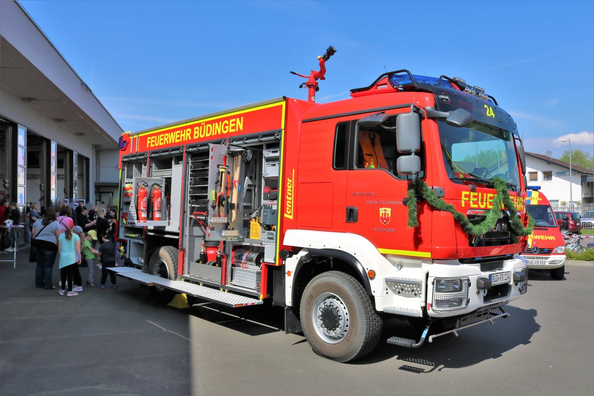 Feuerwehr Büdingen MAN TGM TLF4000 (Florian Büdingen 1-22-1) am 15.04.18 beim Tag der offenen Tür 