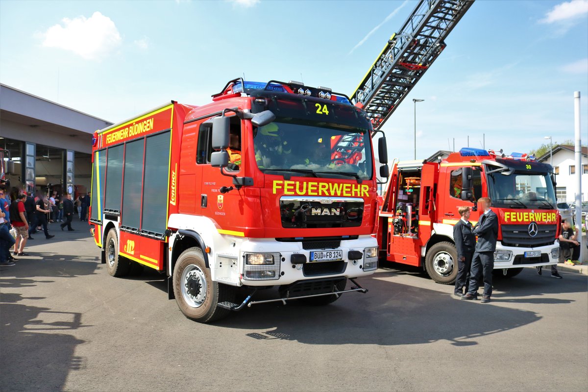 Feuerwehr Büdingen MAN TGM TLF4000 (Florian Büdingen 1-22-1) am 15.04.18 beim Tag der offenen Tür 