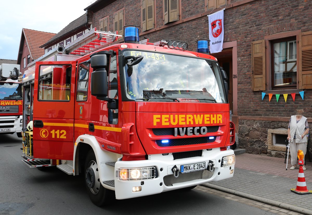 Feuerwehr Erlensee IVECO Magirus LF20 am 20.06.19 bei einer Großübung in Bruchköbel 