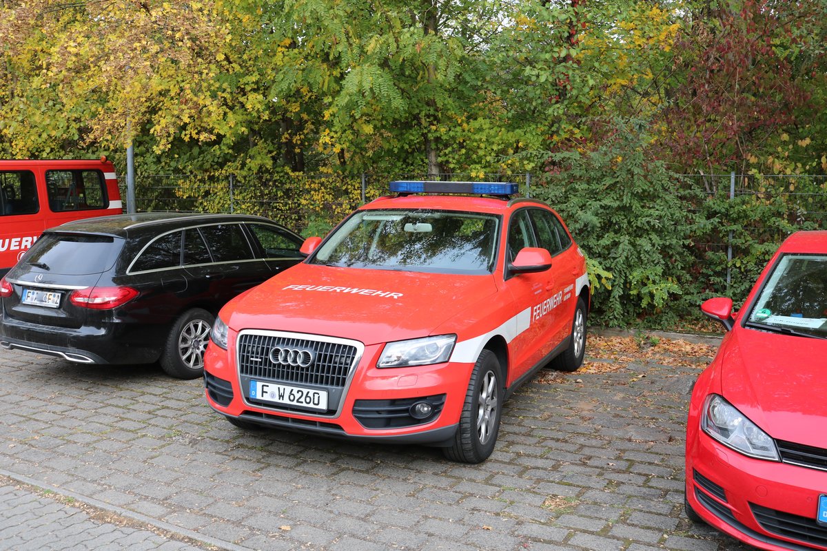 Feuerwehr Frankfurt Audi Q3 KdoW am 27.10.18 bei der Herbstabschlussübung der Jugendfeuerwehr
