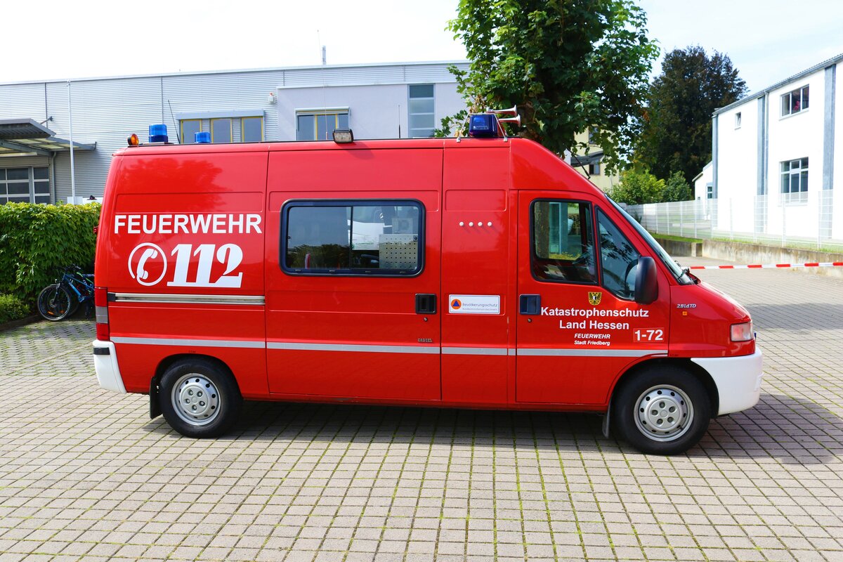 Feuerwehr Friedberg Fiat GW-ABC Erkunder am 03.09.23 in Friedberg