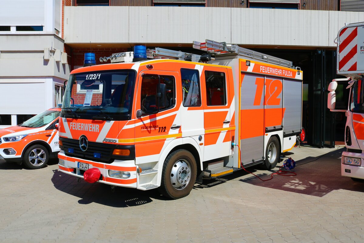 Feuerwehr Fulda Mercedes Benz Atego HLF20/16 am 03.07.22 beim Tag der offenen Tür
