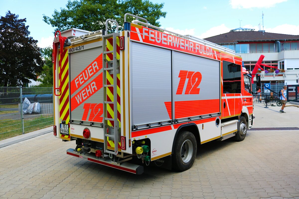 Feuerwehr Fulda Mercedes Benz Atego LF10 am 03.07.22 beim Tag der offenen Tür