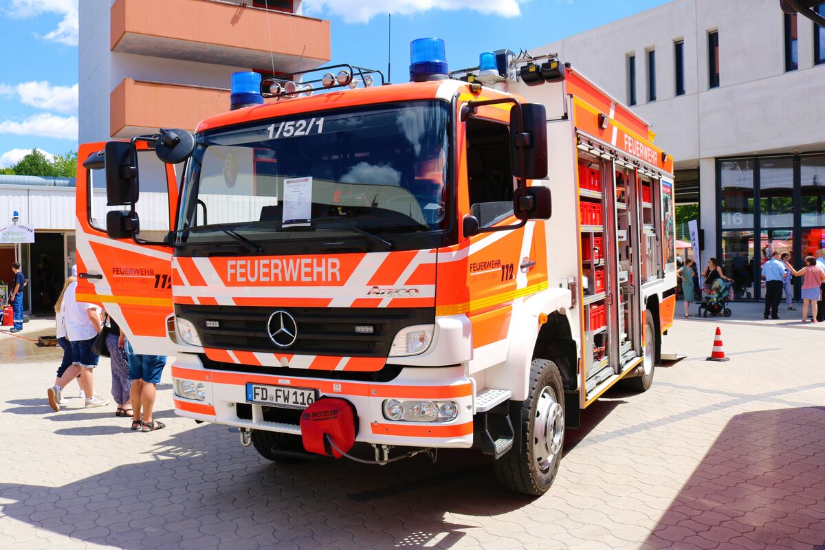 Feuerwehr Fulda Mercedes Benz Atego RW am 03.07.22 beim Tag der offenen Tür