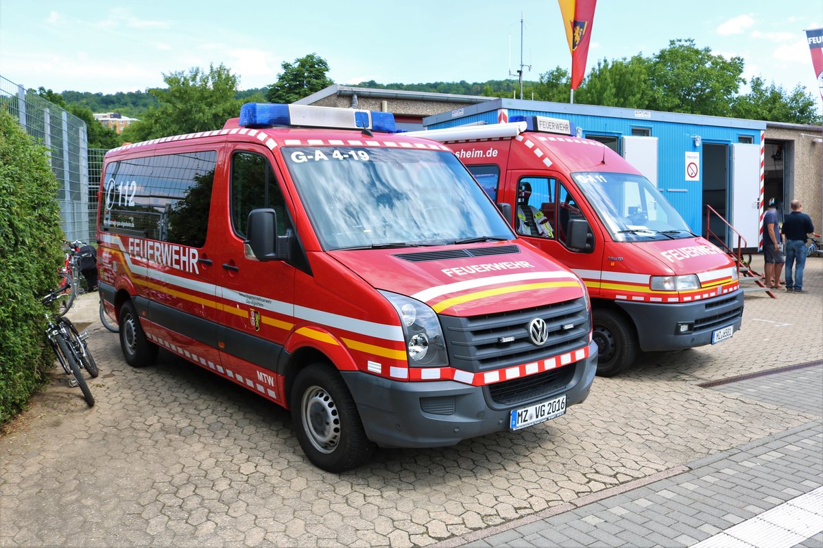 Feuerwehr Gau Algesheim VW Crafter MTW (G-A 4-19) am 10.06.18 beim Tag der offenen Tür