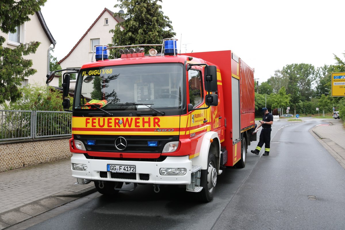 Feuerwehr Ginshheim Gustavsburg Mercedes Benz Atego GW-L am 16.06.19 beim Kreisfeuerwehrtag in Mörfelden 