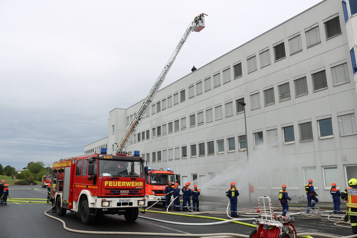Feuerwehr Hanau IVECO Magirus LF10 am 17.08.19 bei einer Jugendfeuerwehrübung 