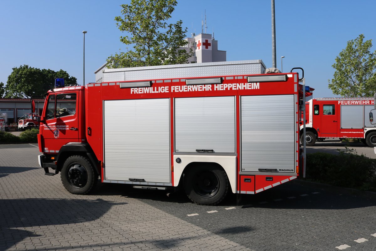 Feuerwehr Heppenheim Mitte Mercedes Benz RW (Florian Heppenheim 1/59-1) am 01.05.19 beim Tag der offenen Tür