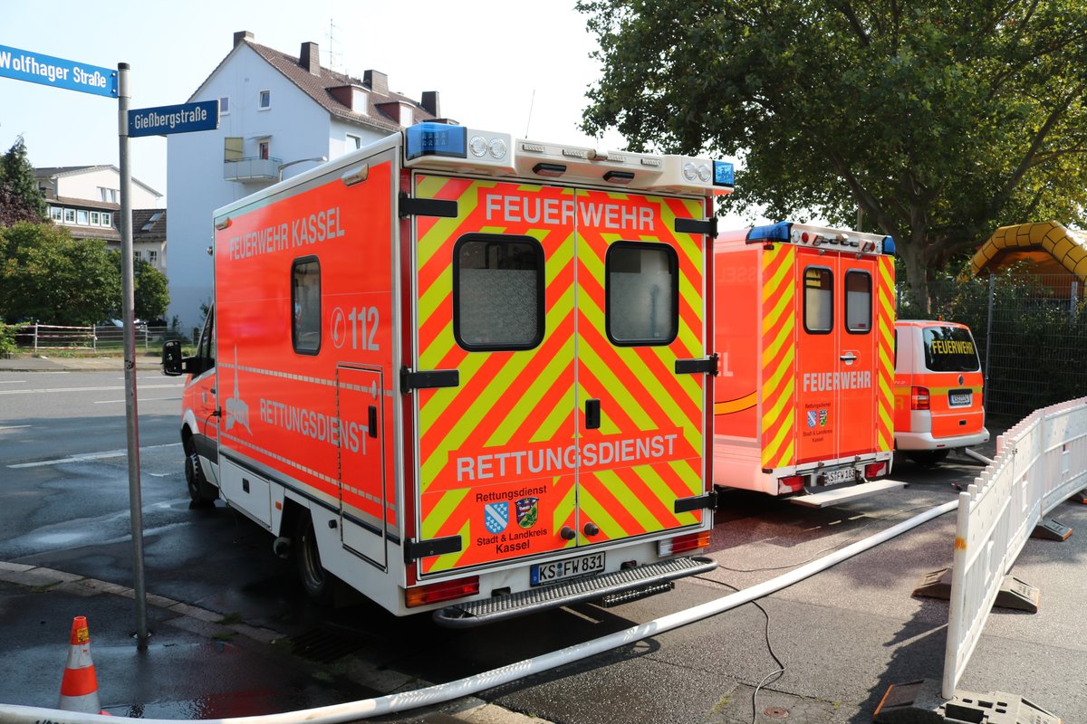 Feuerwehr Kassel Mercedes Benz Sprinter RTW am 25.08.19 beim Tag der offenen Tür
