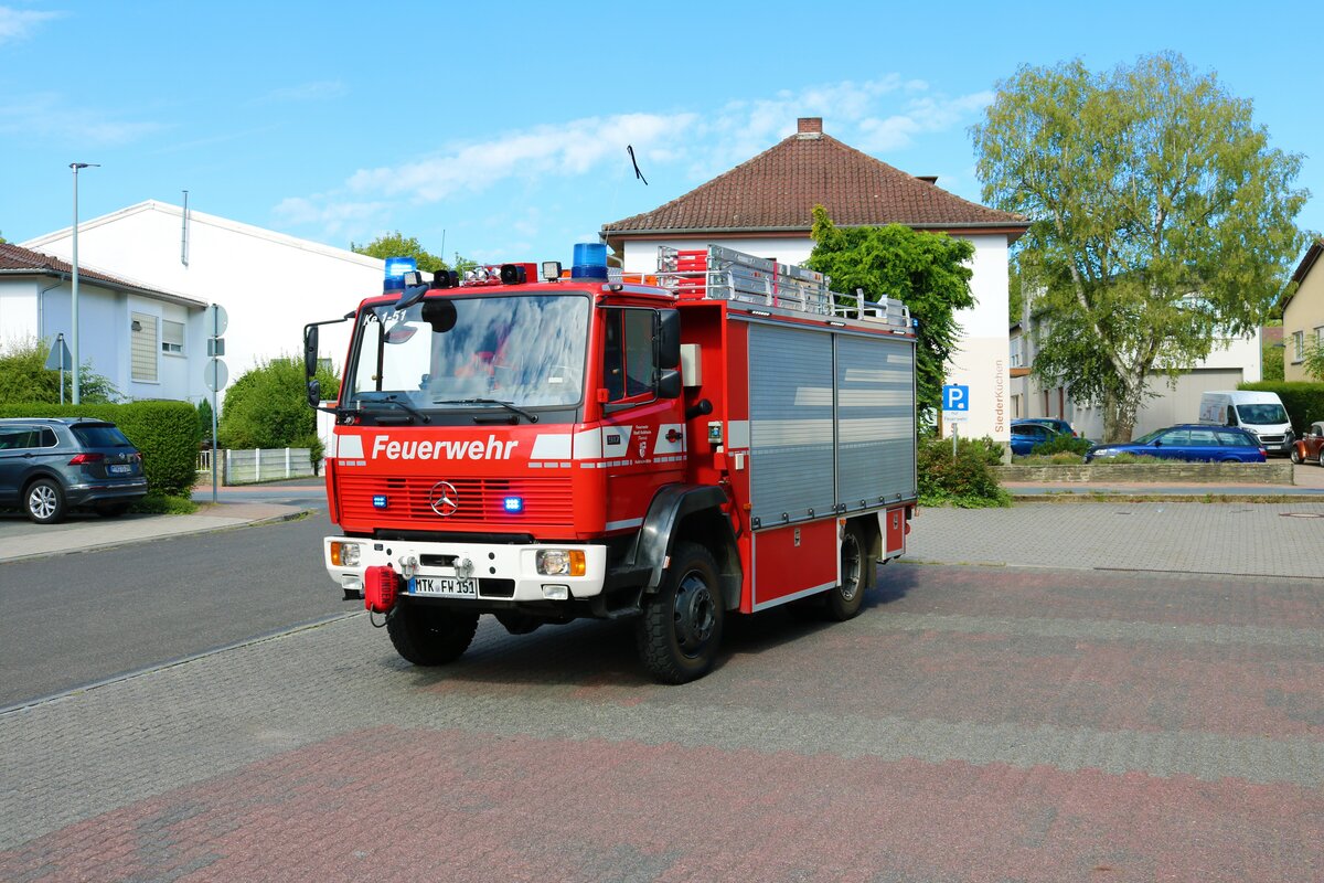Feuerwehr Kelkheim Mercedes Benz Rüstwagen am 14.08.21 bei einen Fototermin