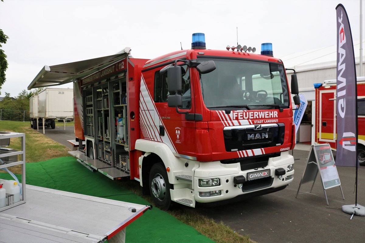 Feuerwehr Landgut MAN TGM GW-L am 18.05.18 auf der RettMobil in Fulda 