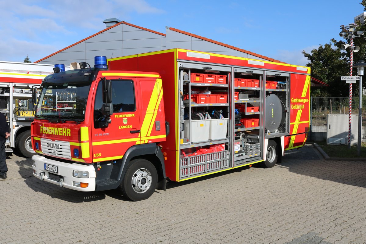 Feuerwehr Langen (Hessen) MAN RW am 03.10.19 beim Tag der offenen Tür 