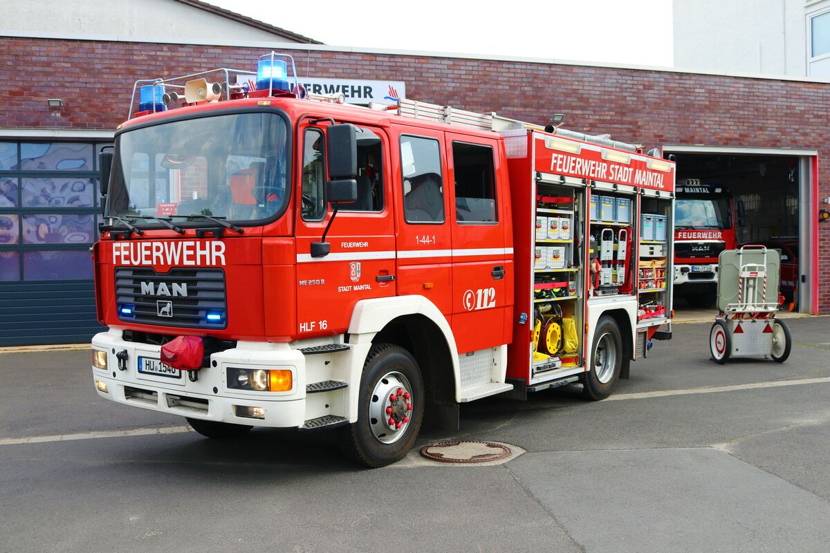 Feuerwehr Maintal Dörnigheim MAN HLF16 (Florian Maintal 1-44-1) am 08.07.23 bei einen Fototermin. Danke für das tolle Shooting