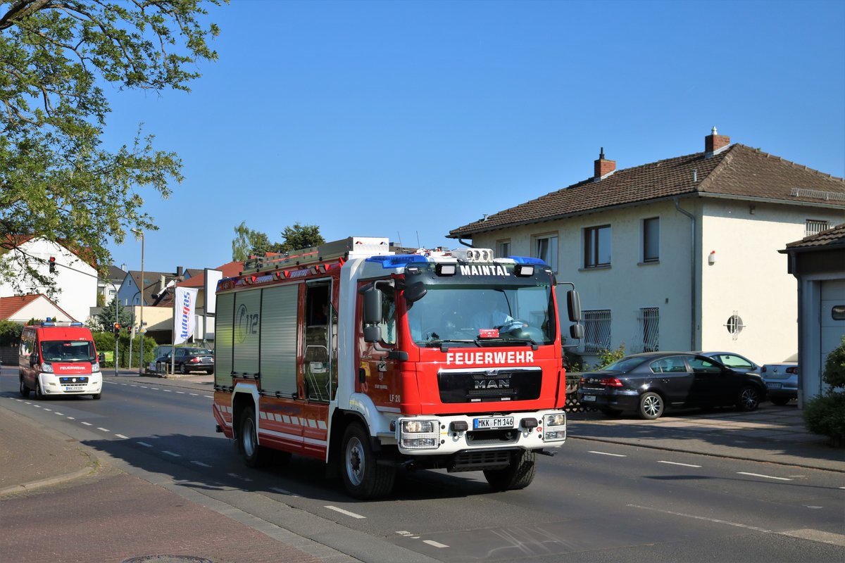 Feuerwehr Maintal MAN TGM LF20 (Florian Maintal 1-46-1) am 04.05.18 in Dörnigheim