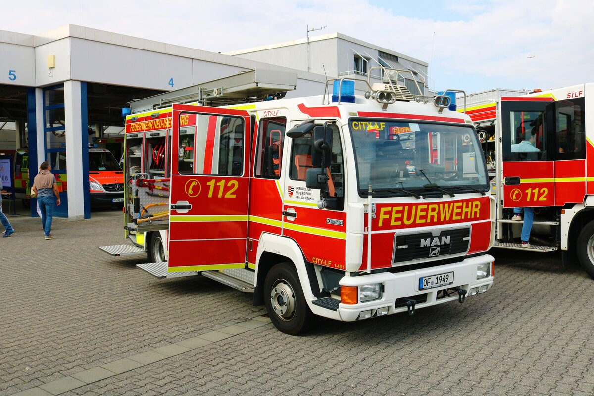 Feuerwehr Neu-Isenburg MAN City LF (Florian Isenburg 1/49-1) am 11.09.22 beim Tag der offenen Tür der Feuerwehr Neu-Isenburg