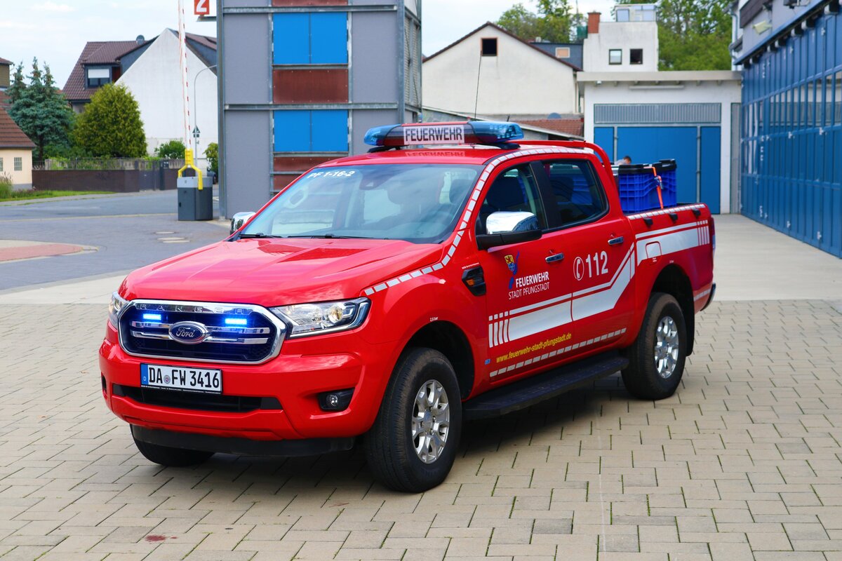 Feuerwehr Pfungstadt Ford Ranger PKW (Florian Pfungstadt 1-16-2) am 12.08.23 bei einen Fototermin. Danke für das tolle Shooting