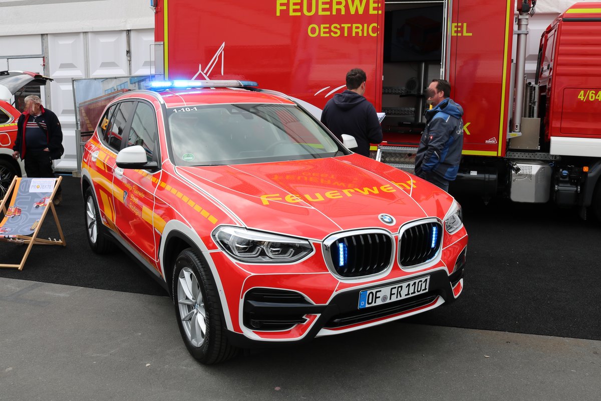 Feuerwehr Rodgau BMW X3 KdoW (Florian Rodgau 1-10-1) am 18.05.19 auf der RettMobil in Fulda