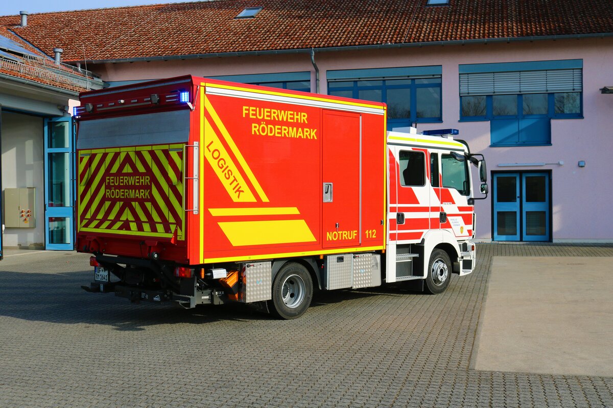 Feuerwehr Rödermark MAN TGM GW-L (Florian Rödermark 1/46-1) am 22.02.23 bei einen Fototermin