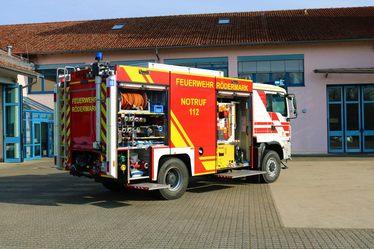 Feuerwehr Rödermark MAN TGM TLF4000 (Florian Rödermark 1/24-1) am 22.02.23 bei einen Fototermin