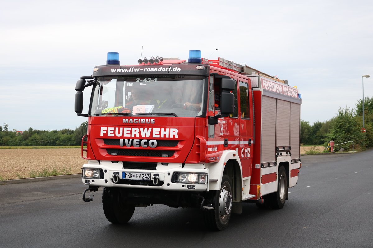 Feuerwehr Roßdorf IVECO Magirus LF20 am 17.08.19 bei einer Jugendfeuerwehrübung 