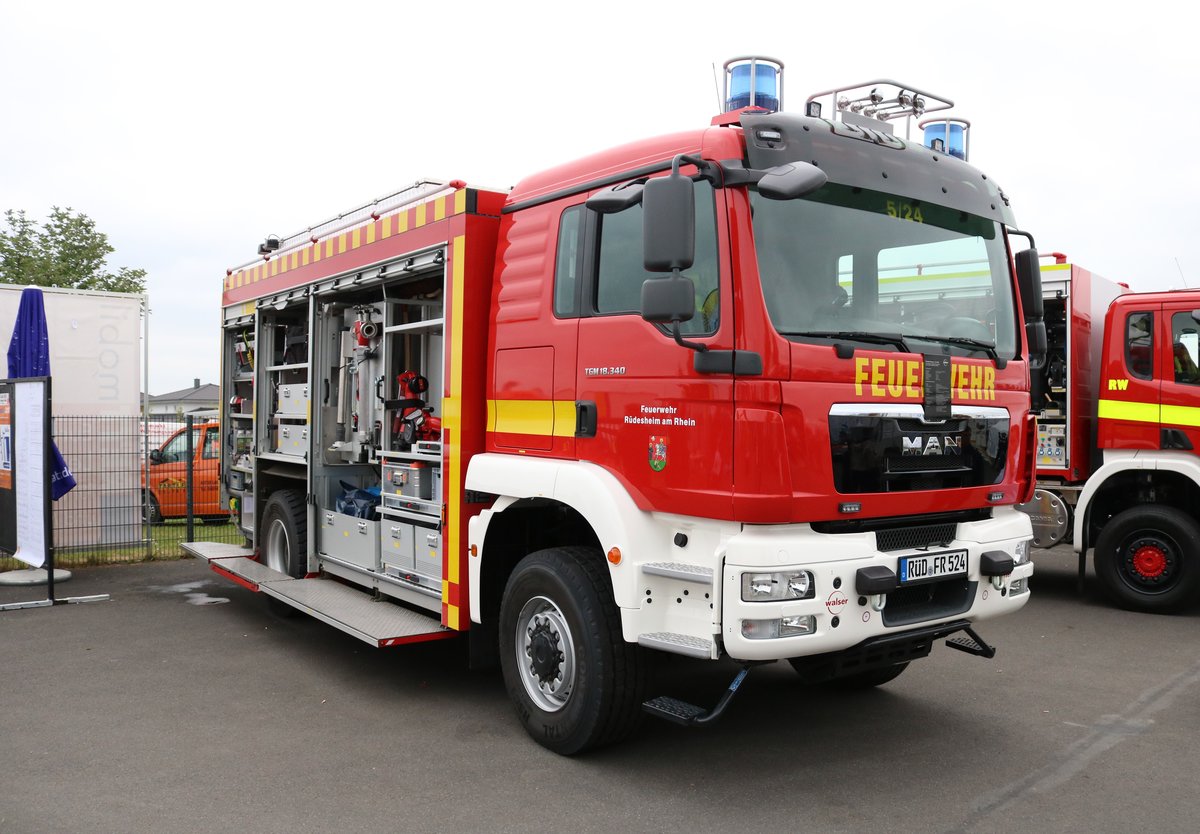 Feuerwehr Rüdesheim am Rhein MAN TGM TLF4000 am 18.05.18 auf der RettMobil in Fulda