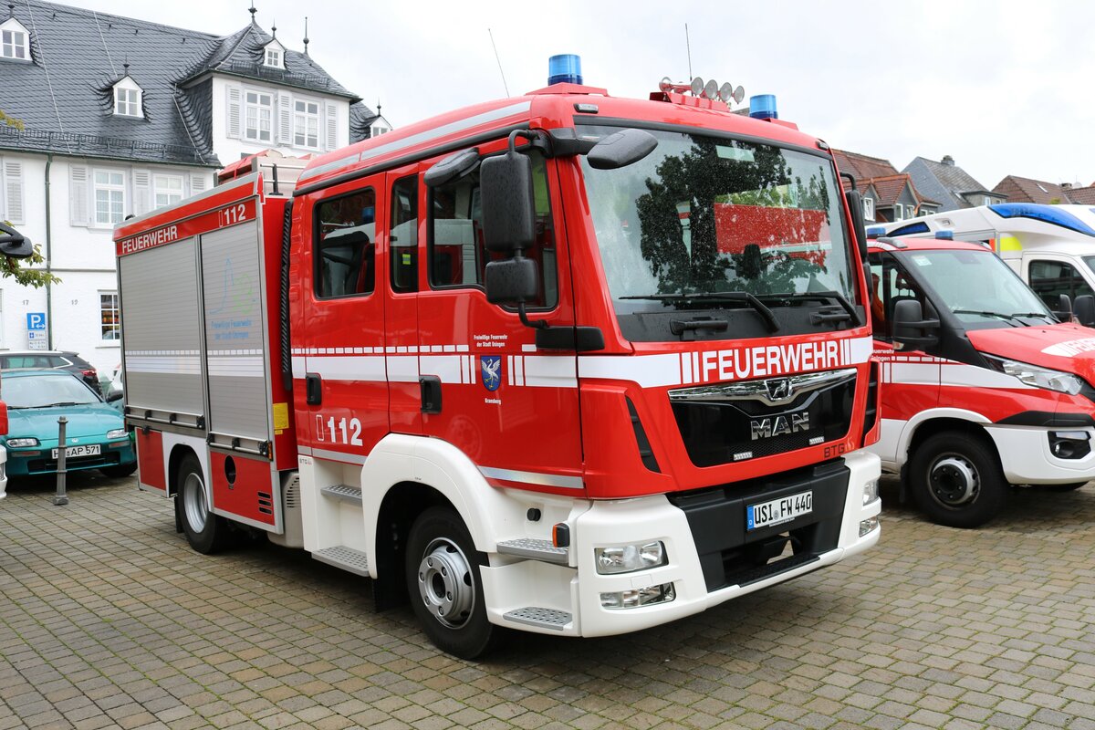 Feuerwehr Usingen im Taunus MAN TGM MLF am 28.08.21 bei der Fahrzeugvorstellung