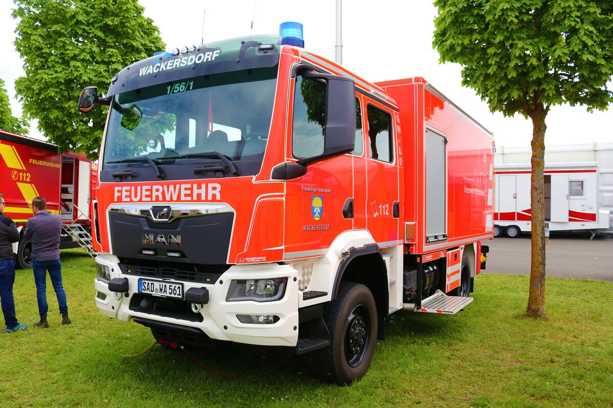 Feuerwehr Wackersdorf MAN TGS GW-L am 12.05.23 auf dem Rettmobil in Fulda
