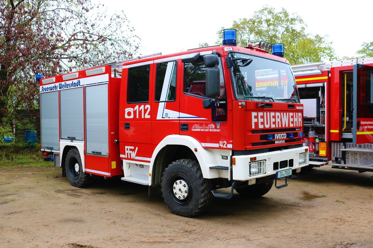 Feuerwehr Weiterstadt Mercedes Benz Atego TLF am 25.09.22 beim Tag der offenen Tür