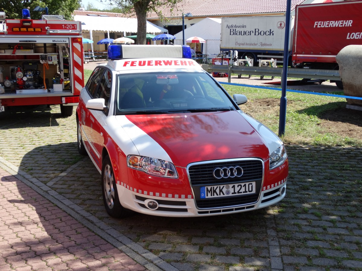FFW Maintal Audi A4 KmdoW mit dem Funknamen Florian Maintal 3-10-1 am 29.08.15 beim Tag der Offenen Tür in Hochstadt