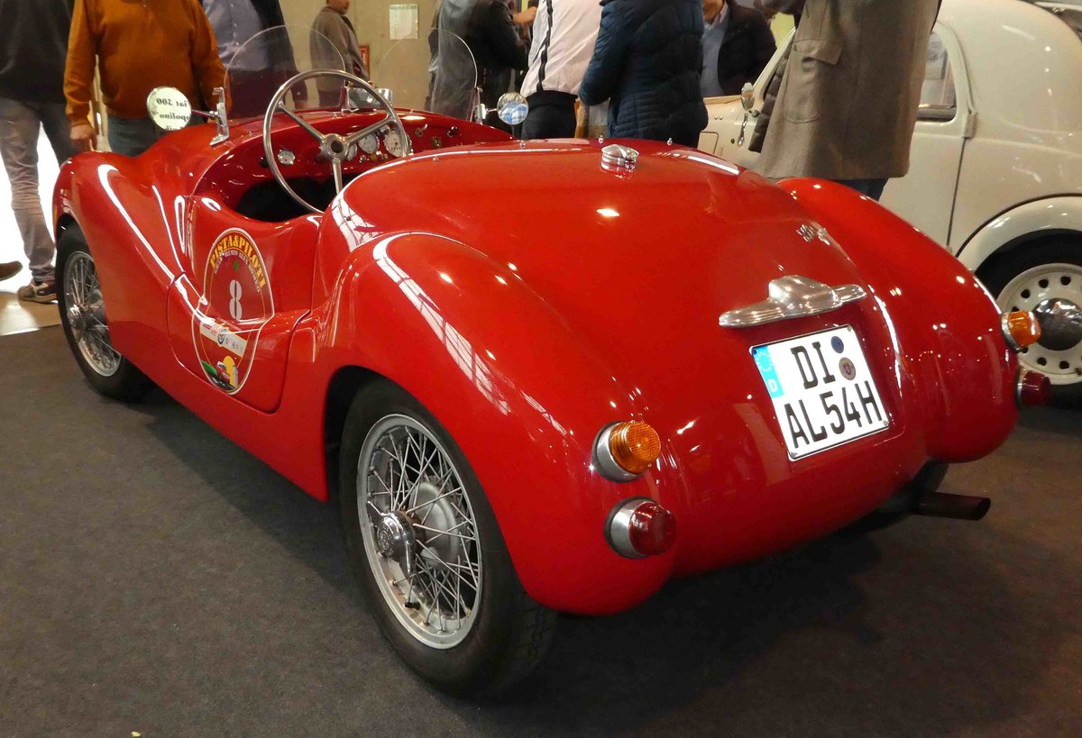 =Fiat 500 C Sport, Bj. 1954, 569 ccm, 22 PS, ausgestellt bei den Retro Classics in Stuttgart, 03-2019