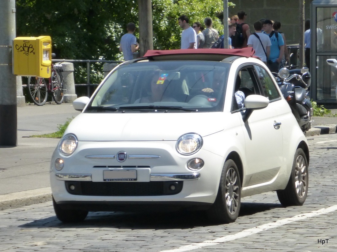 Fiat 500 unterwegs in Bern am 06.06.2015