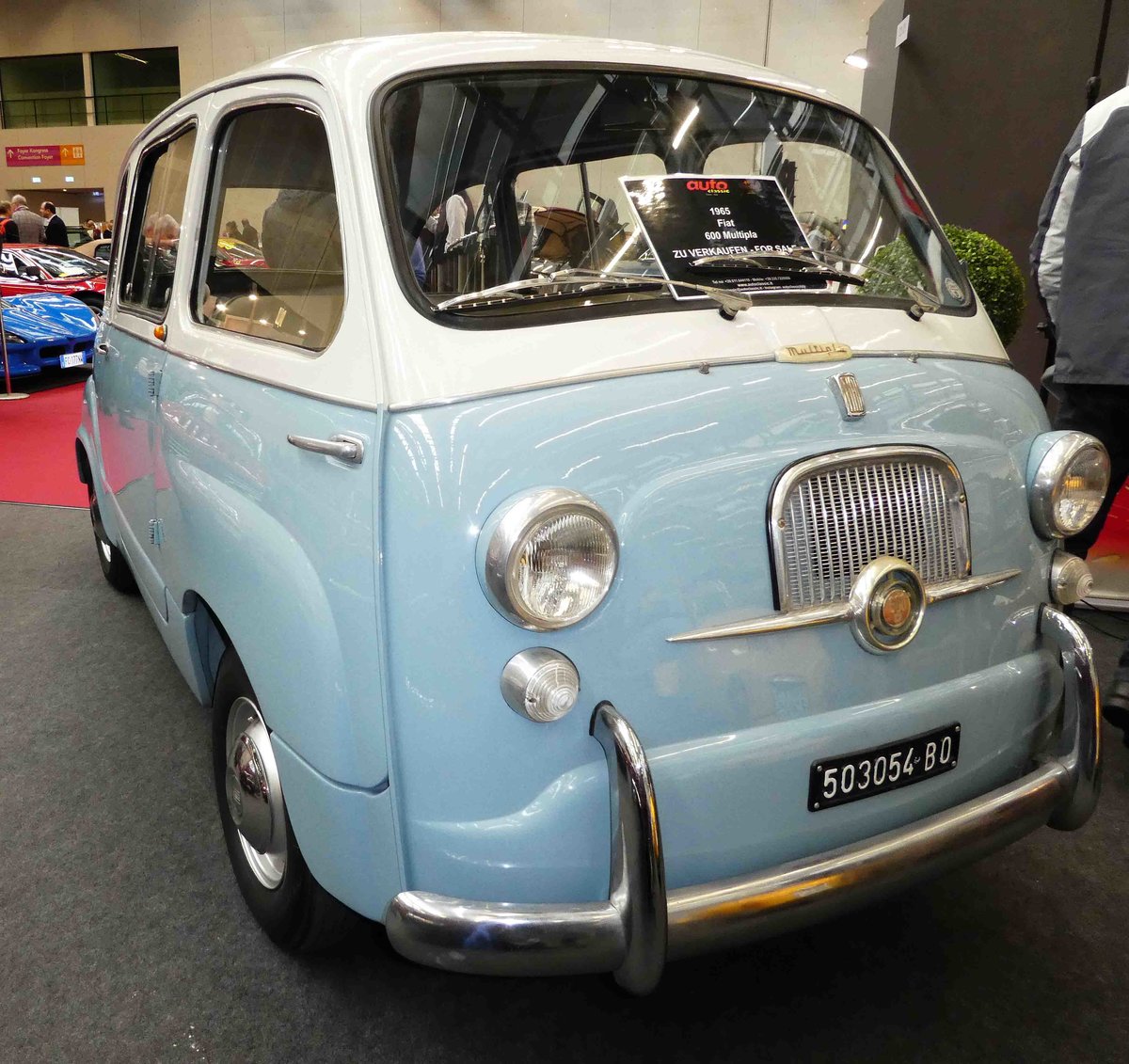 =Fiat 600 Mulitpla,Bj. 1965, gesehen bei der Retro Classic in Stuttgart - März 2017