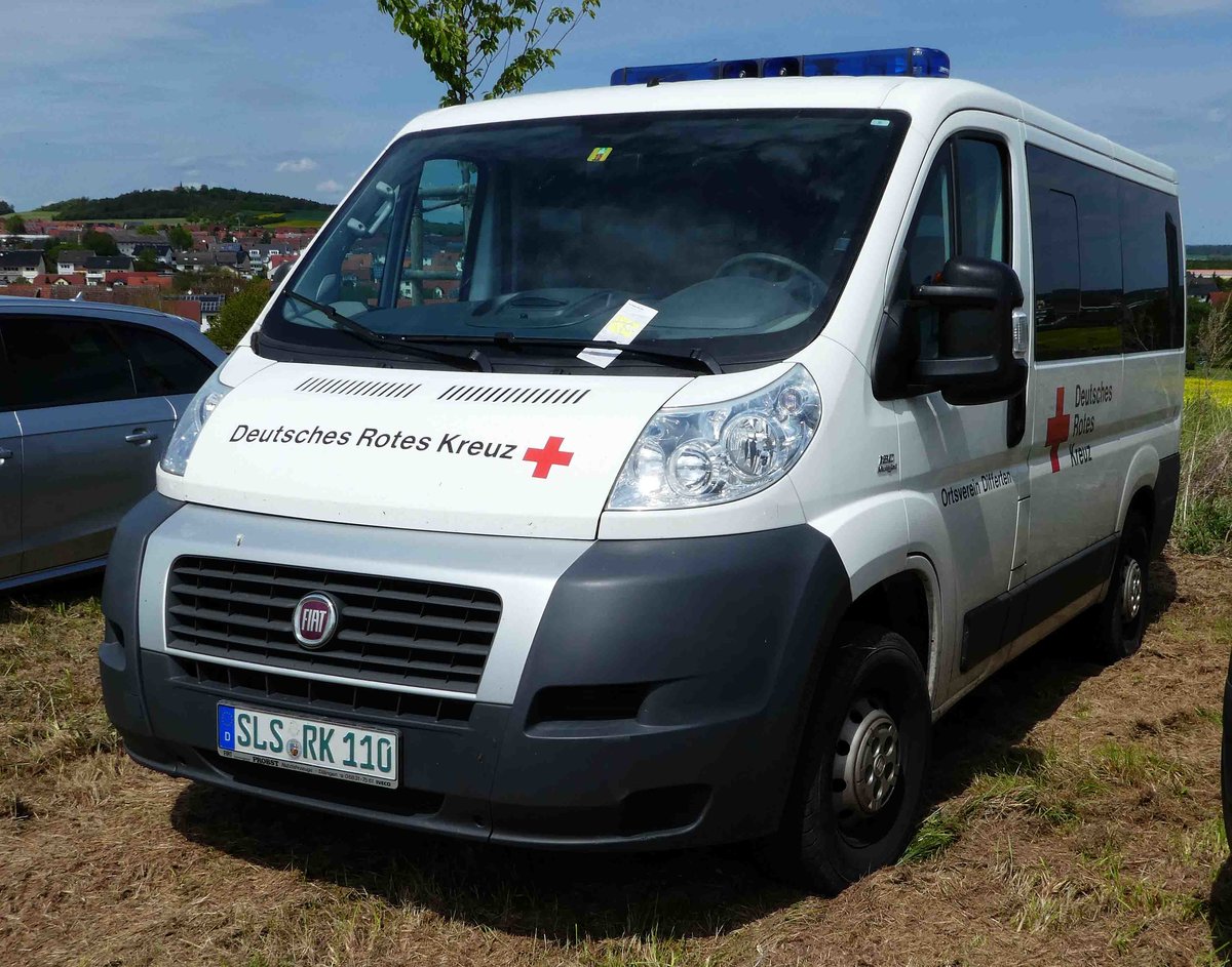 =Fiat des DRK OV DIFFERTEN,  gesehen auf dem Parkplatz der RettMobil 2017 in Fulda - Mai 2017