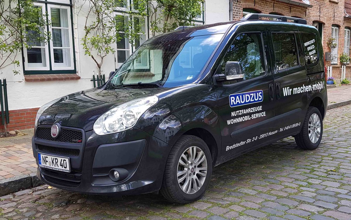=Fiat Doblo der Firma  RAUDZUS  steht im Mai 2019 in Friedrichstadt