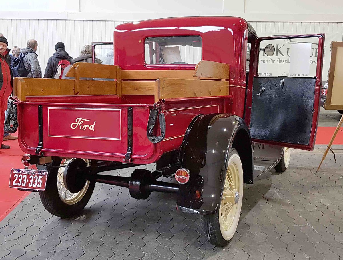 =Ford A Pick Up, Bj. 1930, 40 PS, ausgestellt bei der Technorama Kassel im März 2019