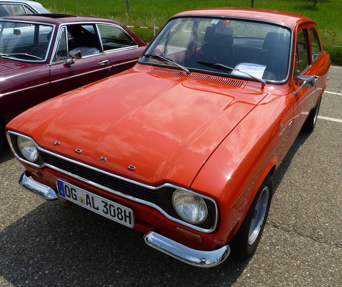 Ford Escort 1300 Sport, Bauzeit 1971-74, Oldtimertreff Oberwinden, Juni 2015
