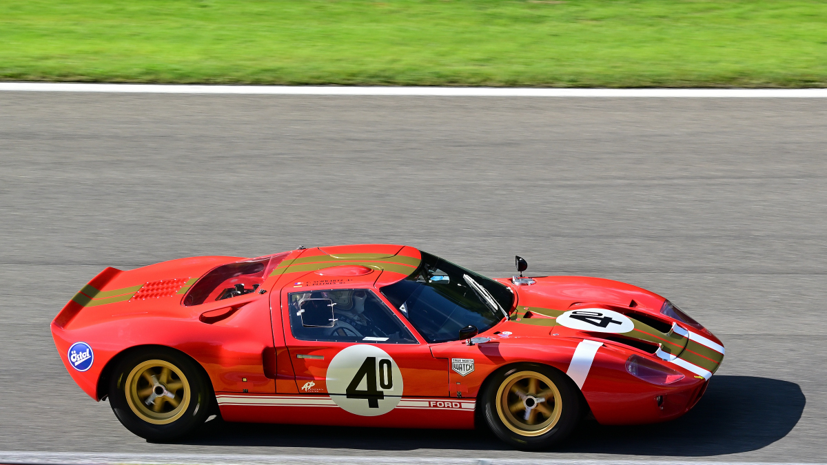 FORD GT40, ex Le Mans teilnehmer jetzt bei Historic Championship´65 auf dem Circuit de Spa-Francorchamps, Rahmenprogramm der Spa 6h Classic 2026. Aufnahme am 27.9.2026  