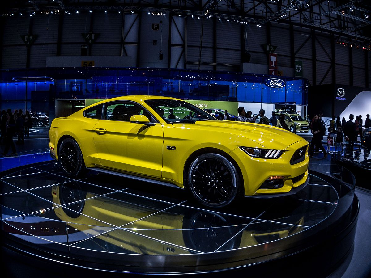 Ford Mustang (2014-er Modelljahr). Aufnahme: Autosalon Genf 2014