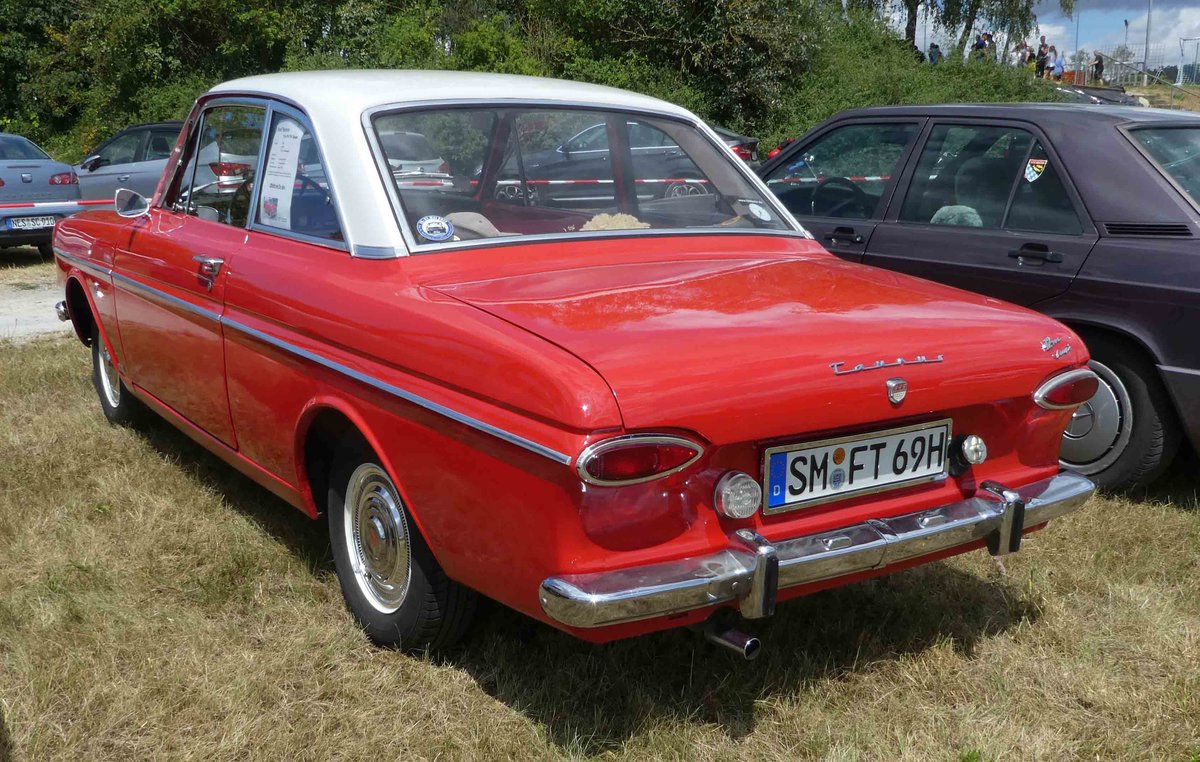 =Ford Taunus 12 M Coupe, Bj. 1965, 1500 ccm, 65 PS, ausgestellt beim Oldtimertreffen in Ostheim, 07-2019