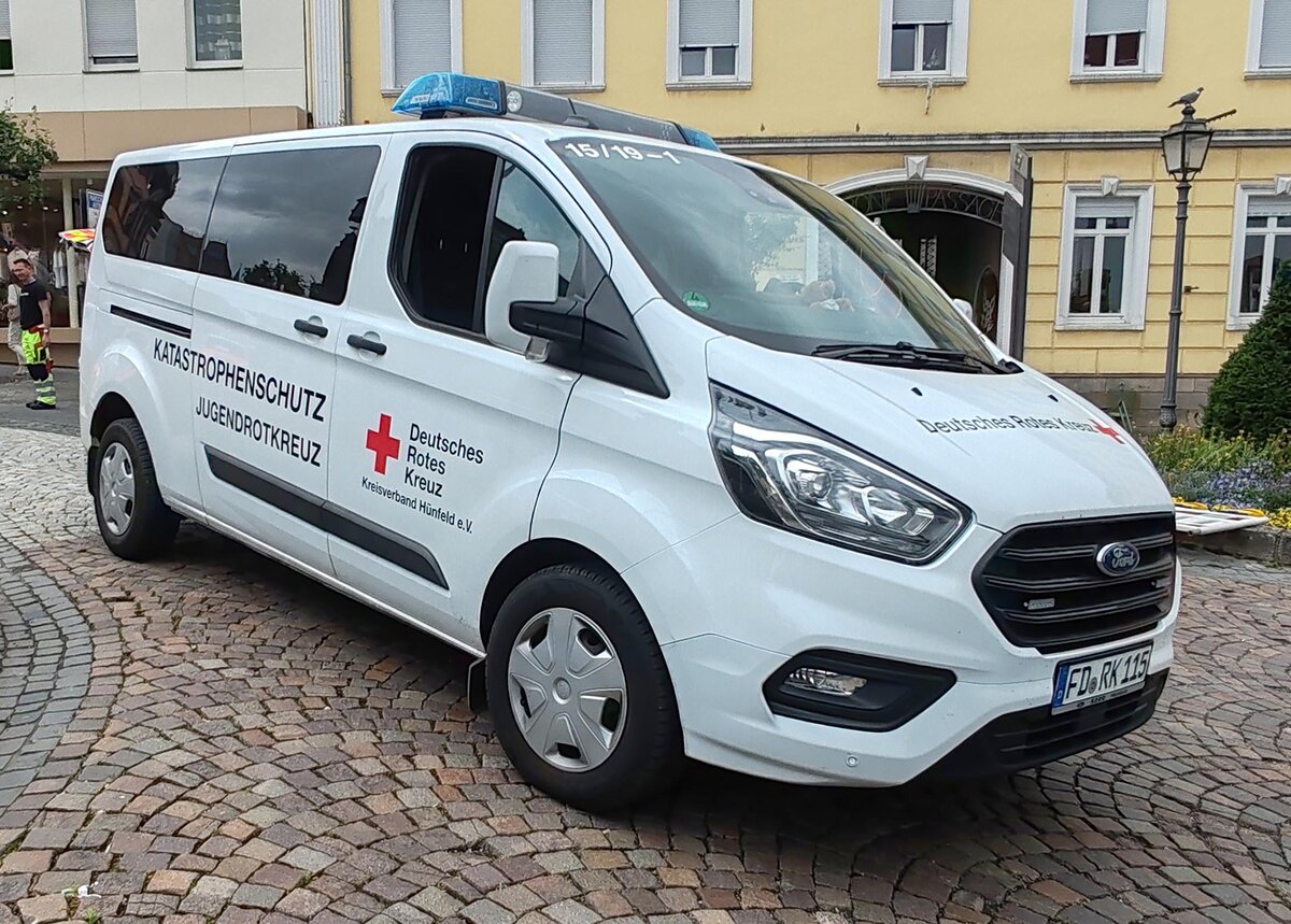 =Ford Transit Custom vom DRK KV H�NFELD eingesetzt beim H�nfelder Tag des Blaulichts, 05-2026