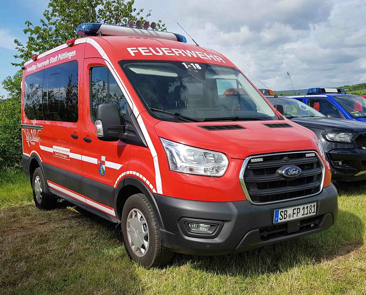 =Ford Transit der Feuerwehr PÜTTLINGEN, gesehen in Fulda anl. der RettMobil im Mai 2022