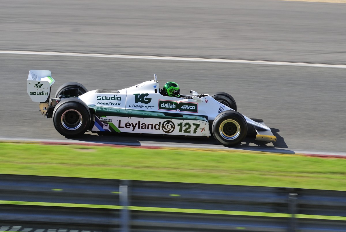 Formel 1, Williams FW07B Bj. 1979, am 20.Sep.2014 beim Historic Formula One Championship in Spa Francorchamps