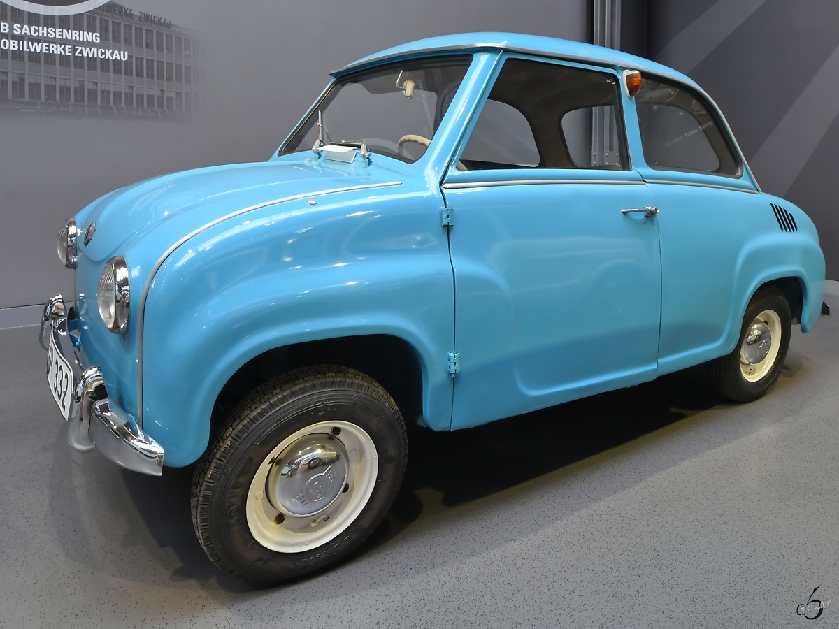 Goggomobil T (Limousine) der Firma Glas, gesehen Anfang August 2018 im Horch Museum Zwickau.