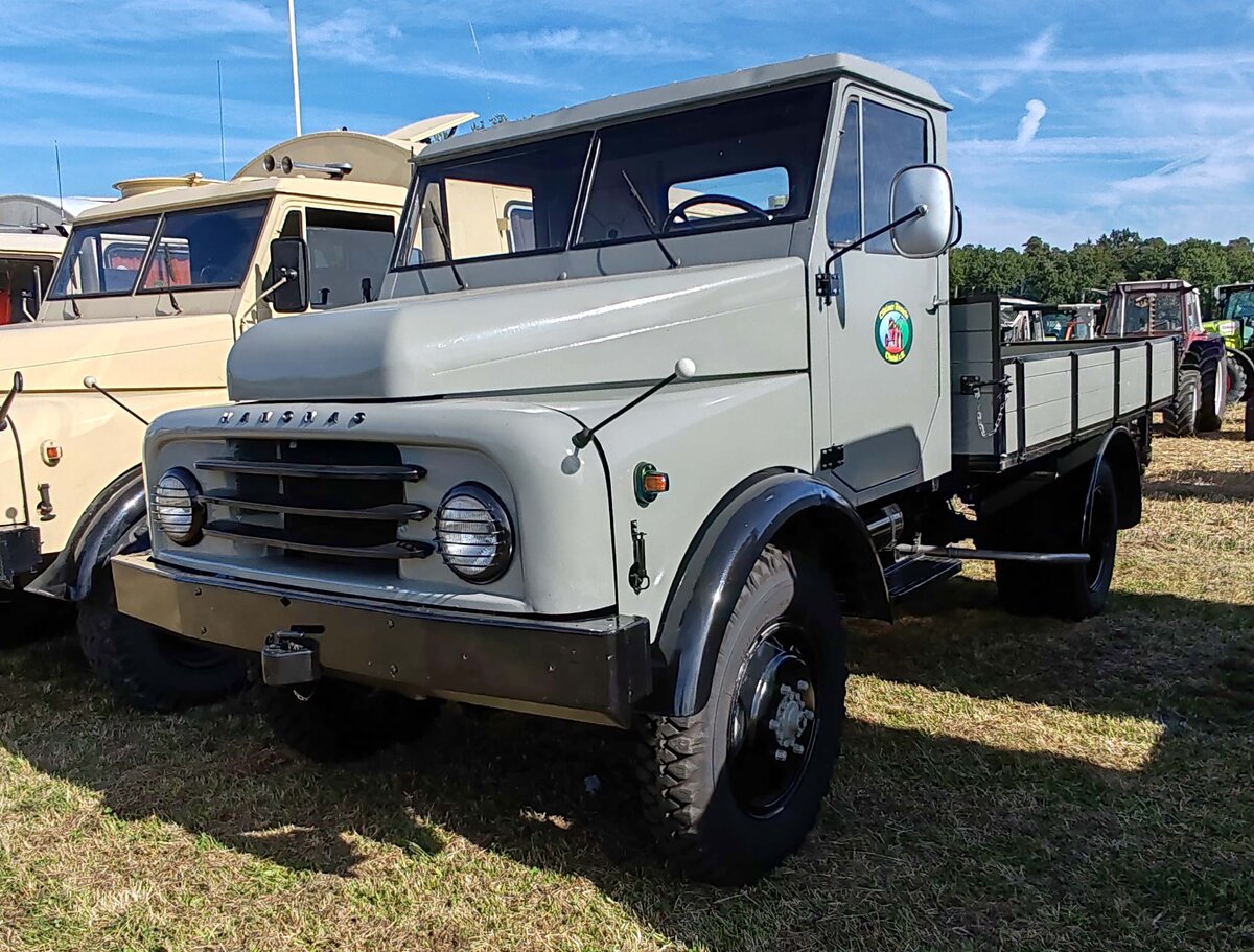 =Hanomag AL 28 mit Ladepritsche, gesehen bei der Oldtimerausstellung der OLDTIMERFREUNDE OHMTAL in Dannenrod, 09-2025