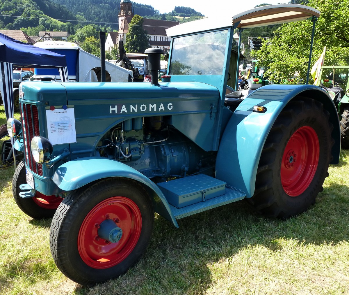 Hanomag R55, Baujahr 1960, 4-Zyl.Diesel mit 5700ccm und 55PS, Glottertler Schleppertreffen, Aug.201