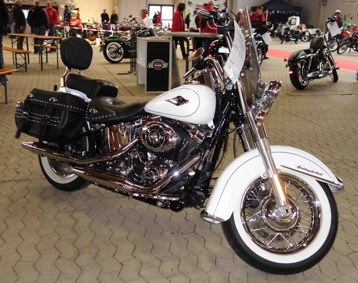 Harley Davidson, ausgestellt auf der Technorama in Kassel am 16.03.2014