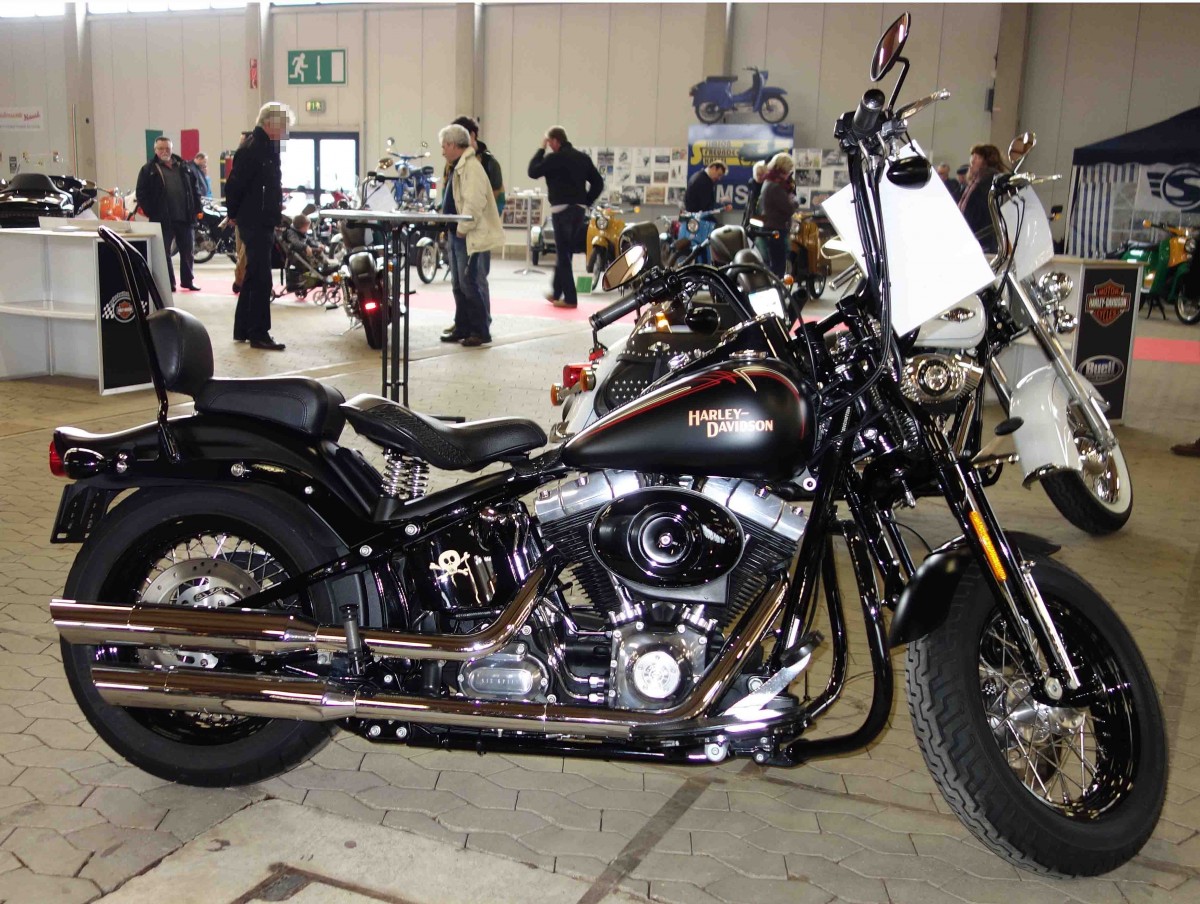 Harley Davidson, ausgestellt auf der Technorama in Kassel am 16.03.2014