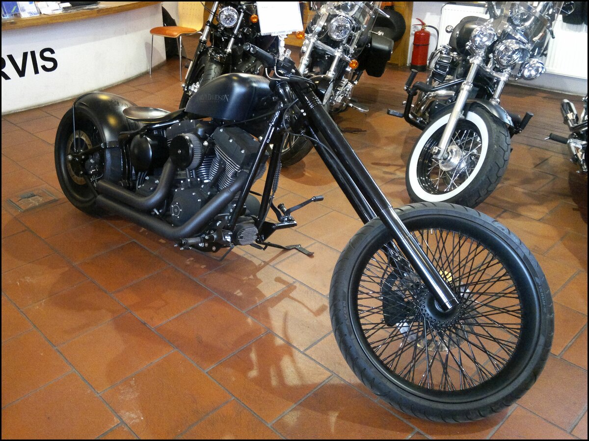 Harley Davidson Chopper, Harlyz Club Praha am 26.2.2016.