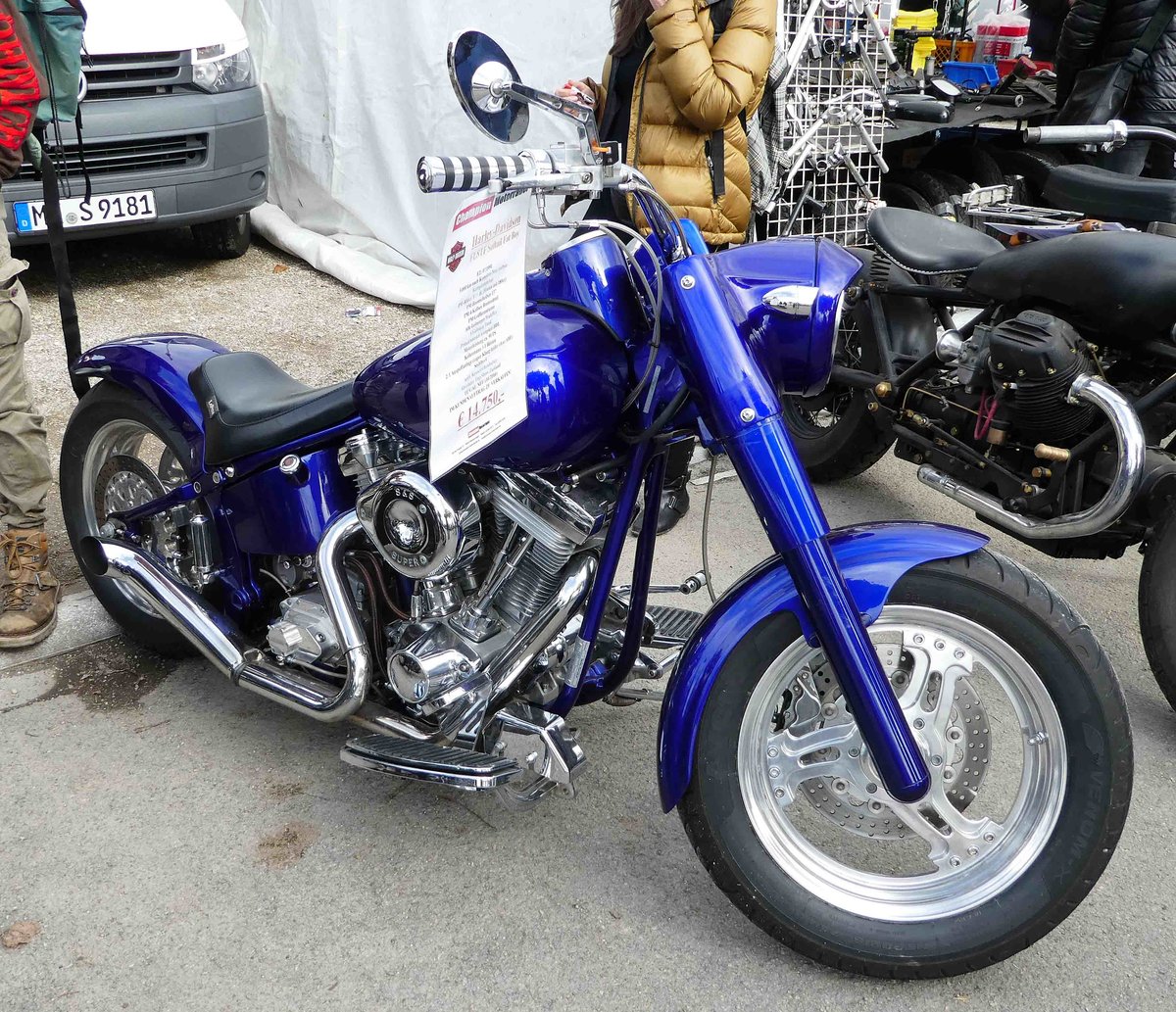 =Harley Davidson FLSTF Softail Fat Boy, Bj. 1991, steht zum Verkauf bei der Veterama, 10-2017