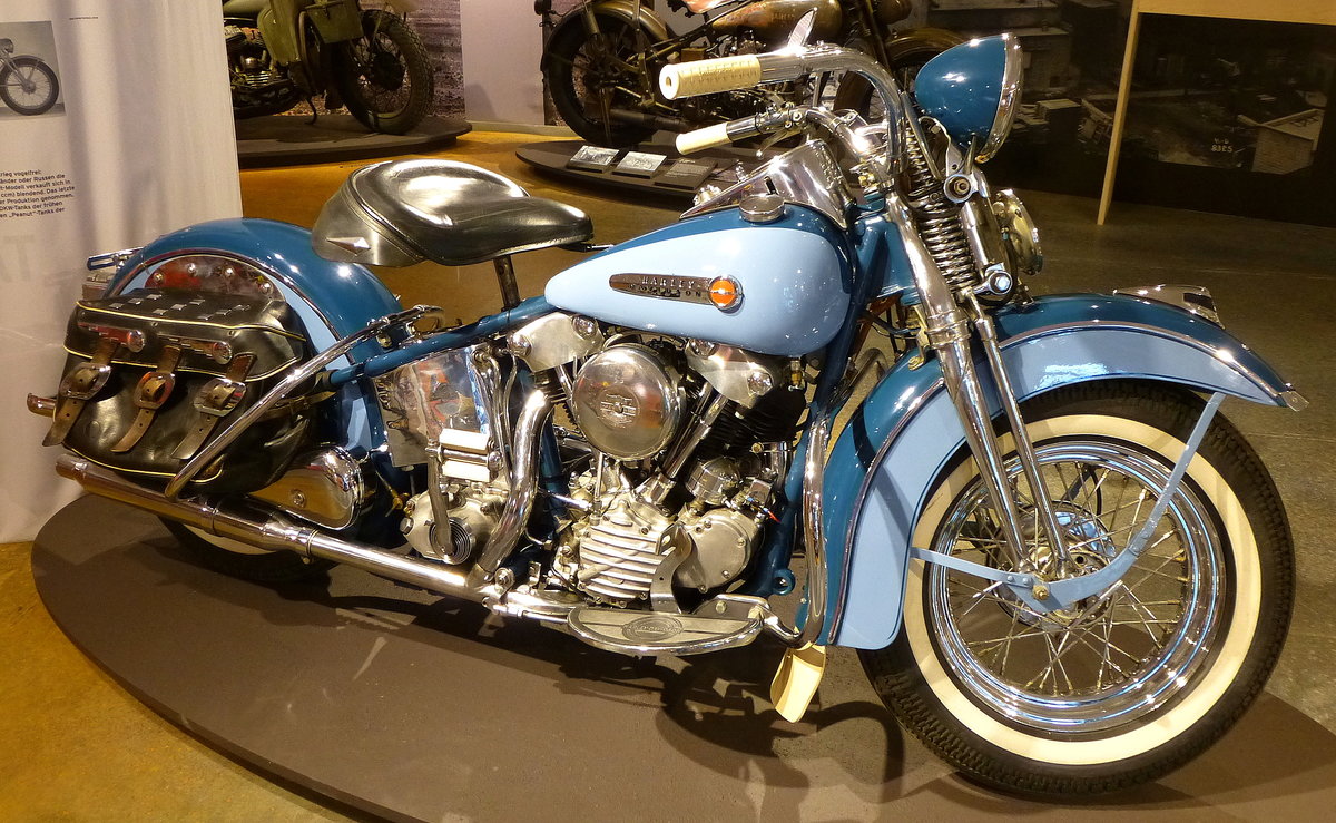 Harley Davidson Modell E  Sixtyone , Baujahr 1947, 988ccm, 37, PS, Sonderausstellung im NSU-Museum, Sept.2014